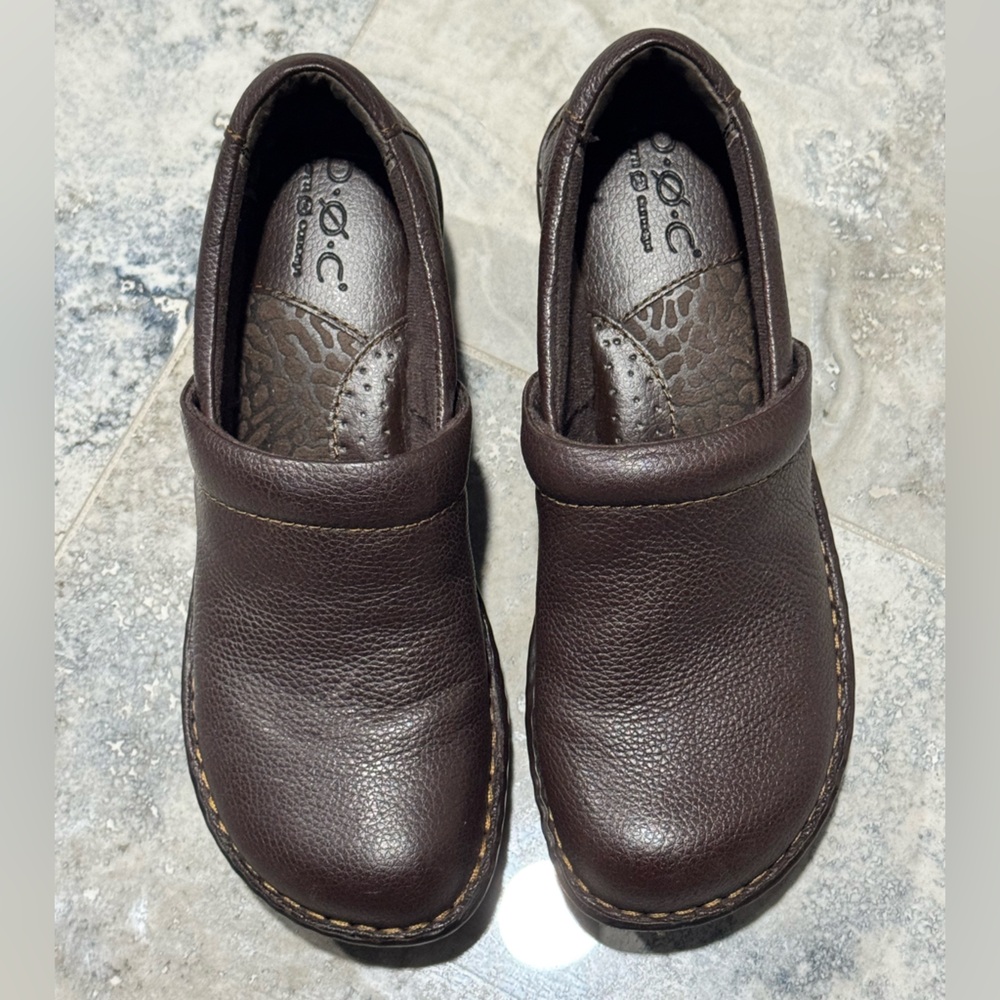 b.o.c. Brown Leather Mules